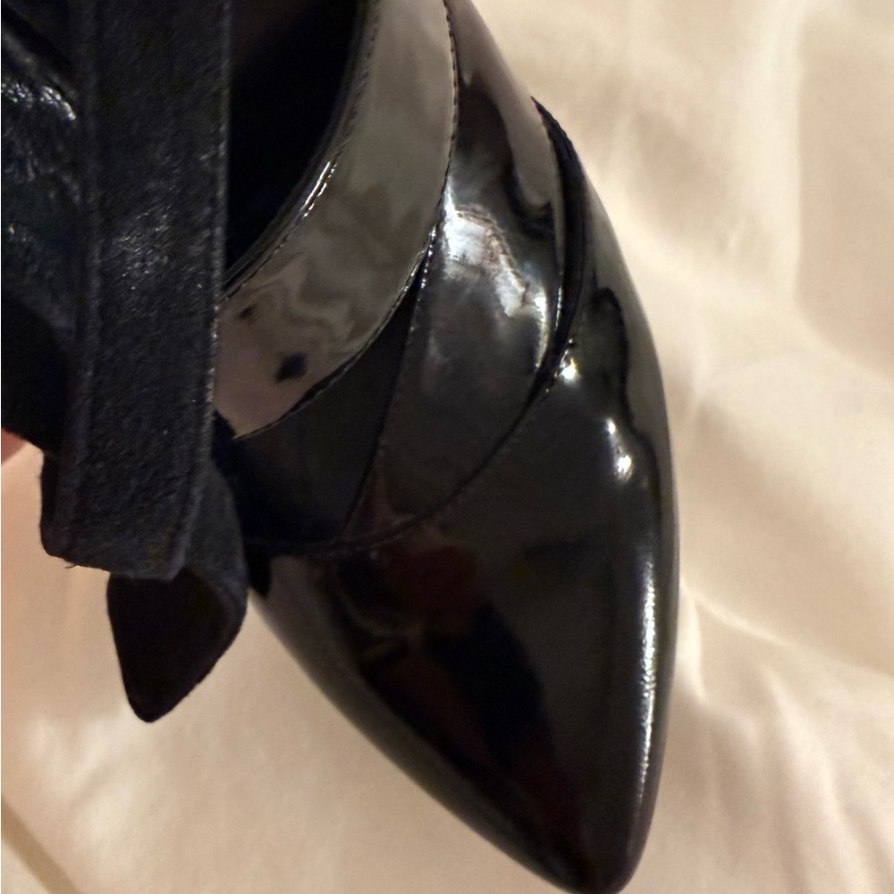 Balenciaga Ghesquiere Era Black Patent & Suede Platform Wrap Heels Rare - Picture 15 of 15